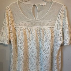 Elegant White Lace Plus Size Shirt – Embrace Feminine Grace